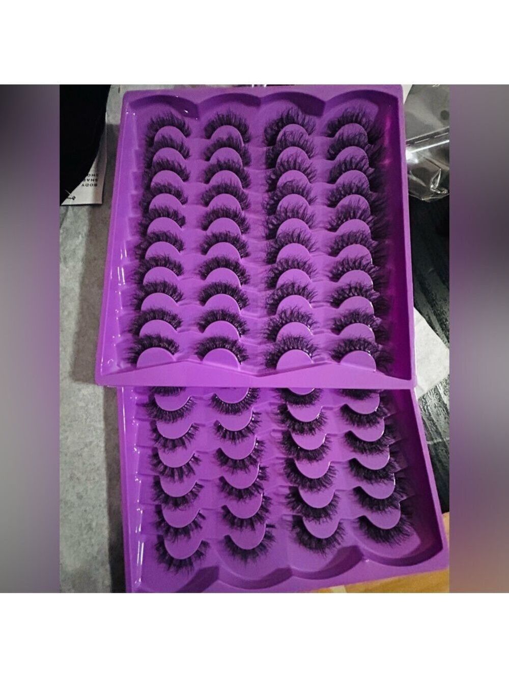 40 pair Purple False mink Eyelashes Set